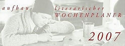 Cover Aufbau literarischer Wochenplaner 2007